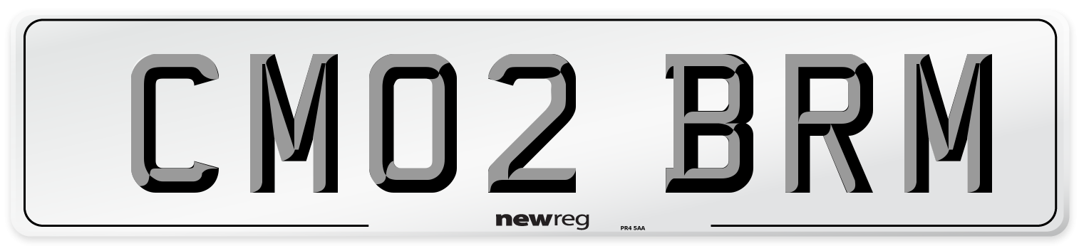 CM02 BRM Number Plate from New Reg